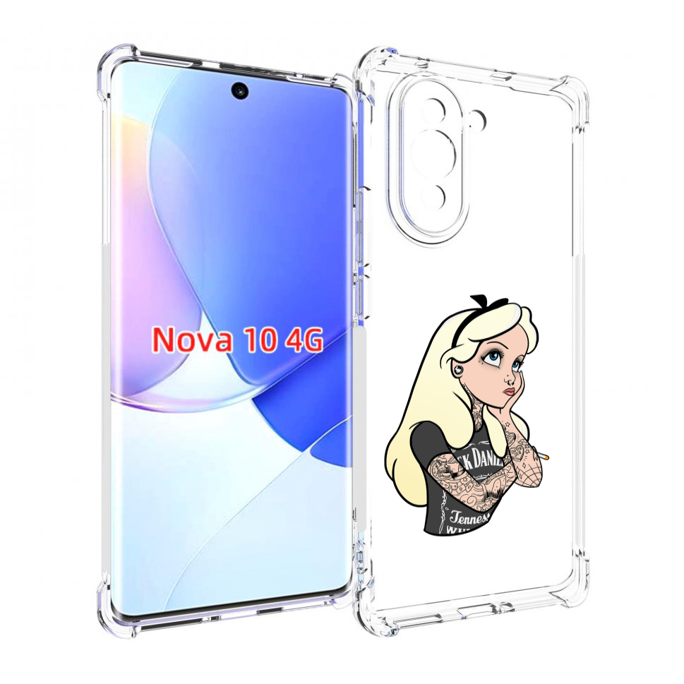 

Чехол MyPads принцесса-в-татуировках женский для Huawei Nova 10, Прозрачный, Tocco