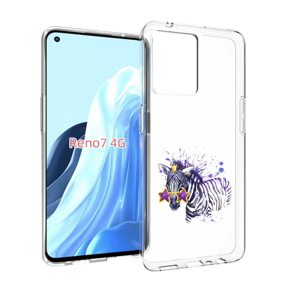 

Чехол MyPads акварельная зебра для OPPO RENO 7 4G, Прозрачный, Tocco