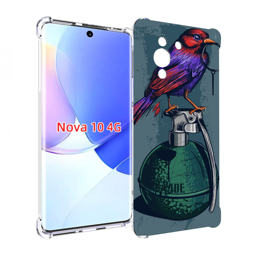 

Чехол MyPads птица с гранатой для Huawei Nova 10, Прозрачный, Tocco