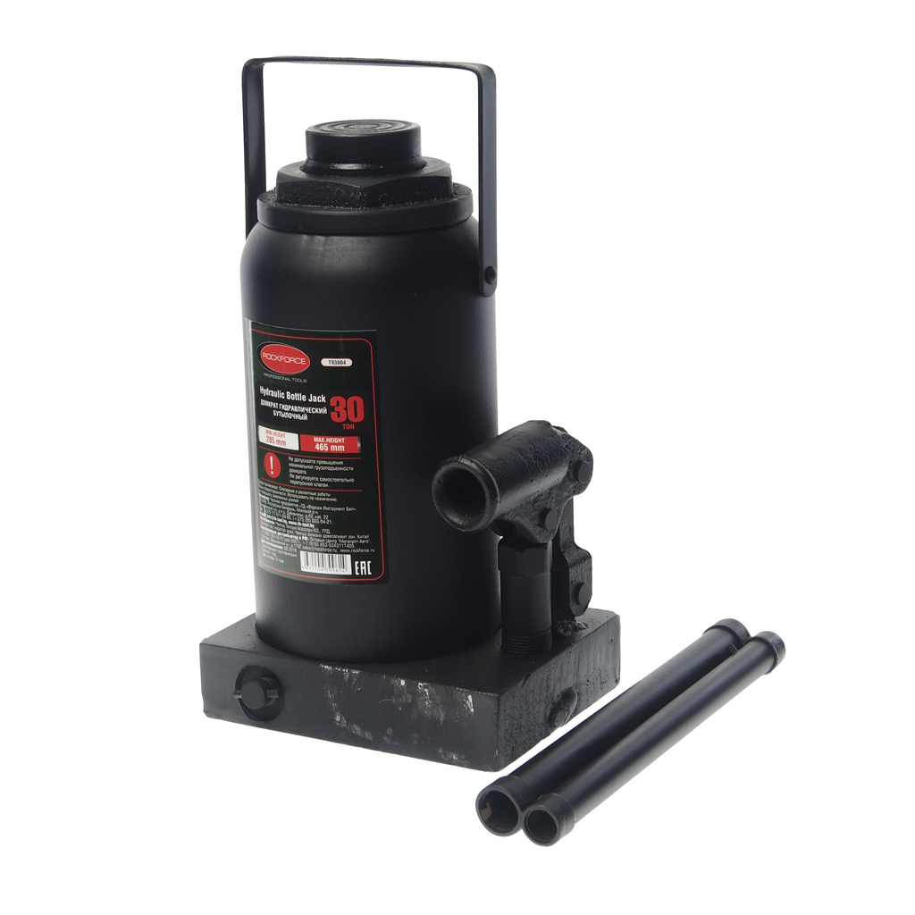 

Домкрат бутылочный 30т 255-465мм ROCKFORCE RF-T93004, RF-T93004