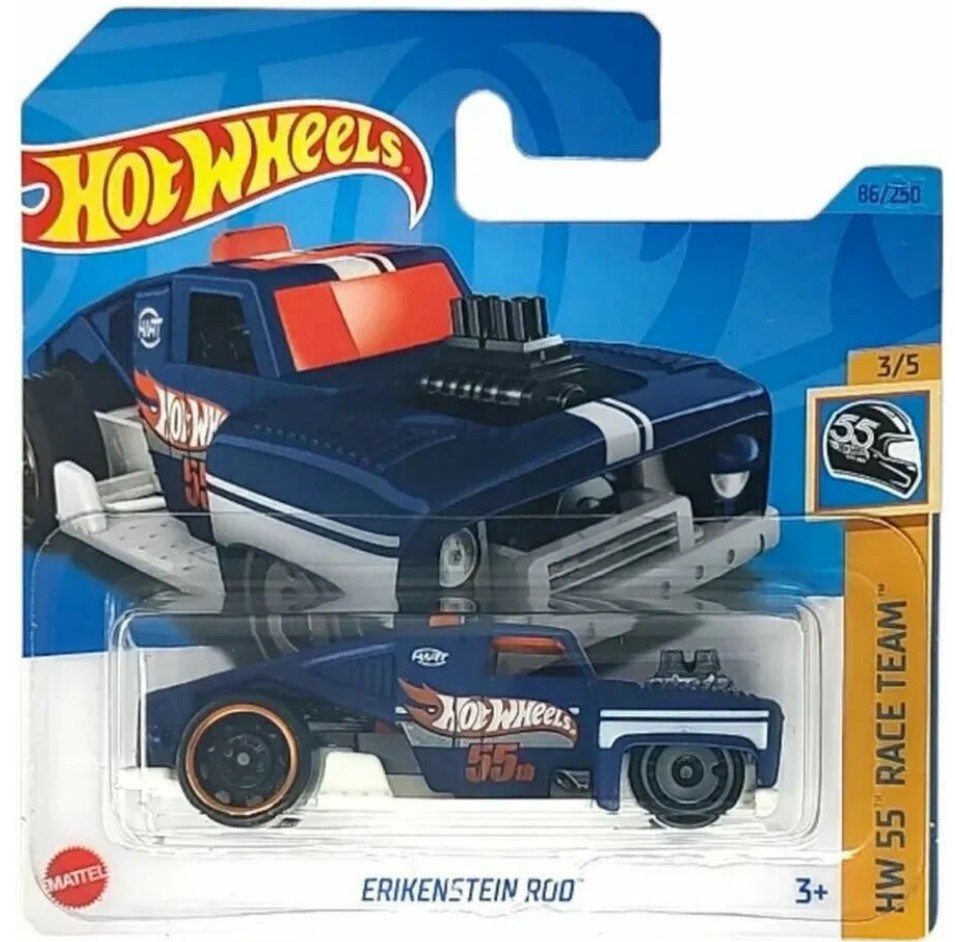 Игрушечная машинка Hot Wheels базовой коллекции ERIKENSTEIN ROD синяя 5785/HKH68 игрушечная машинка hot wheels базовой коллекции dedra iii 5785 hkk81
