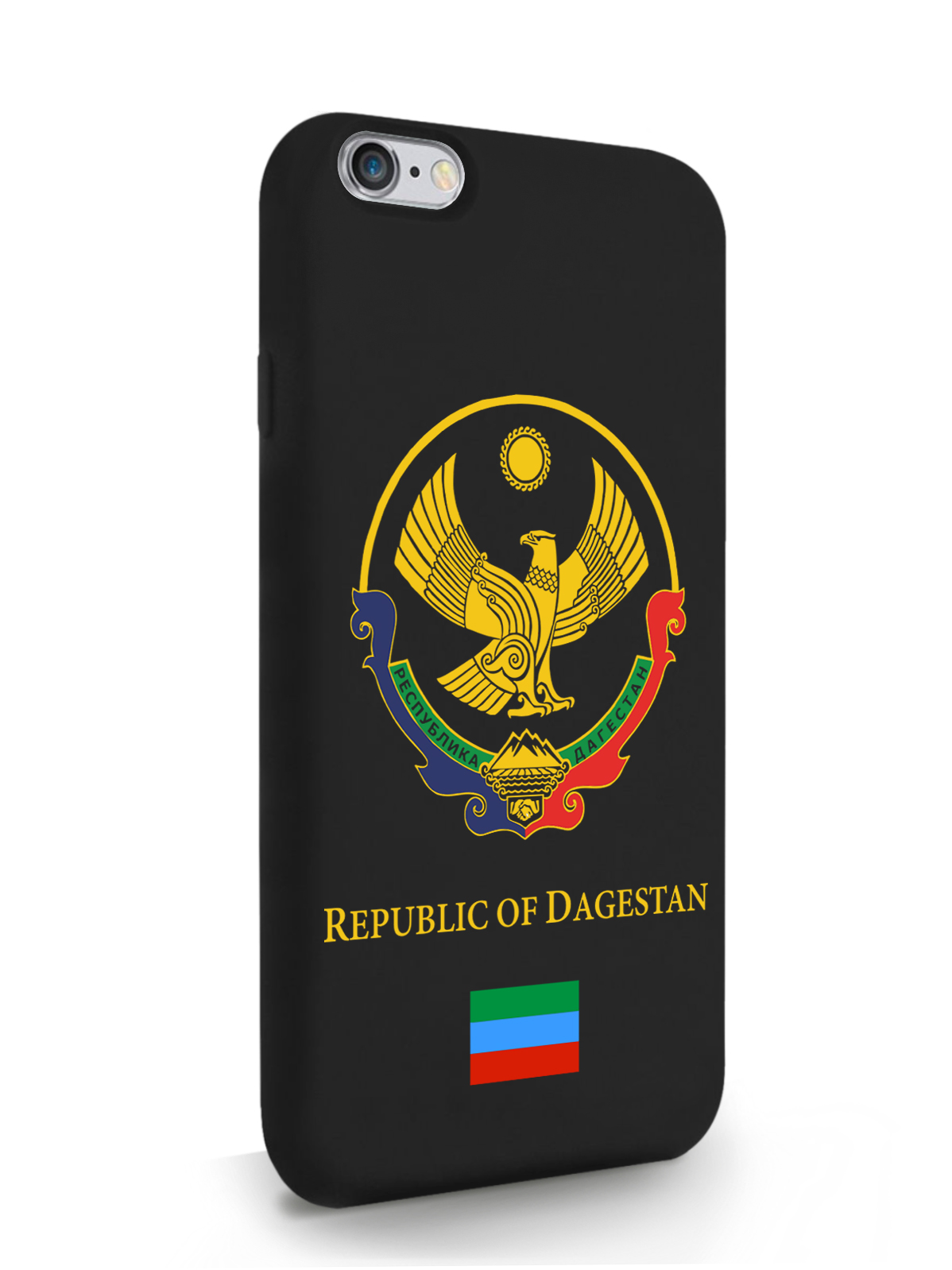 

Чехол SignumCase для iPhone 6/6s Герб Дагестана, черный, Разноцветный
