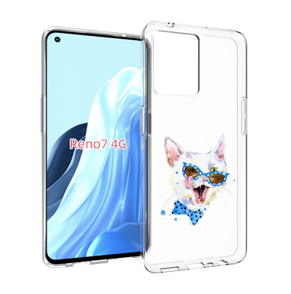 

Чехол MyPads белый кот для OPPO RENO 7 4G, Прозрачный, Tocco