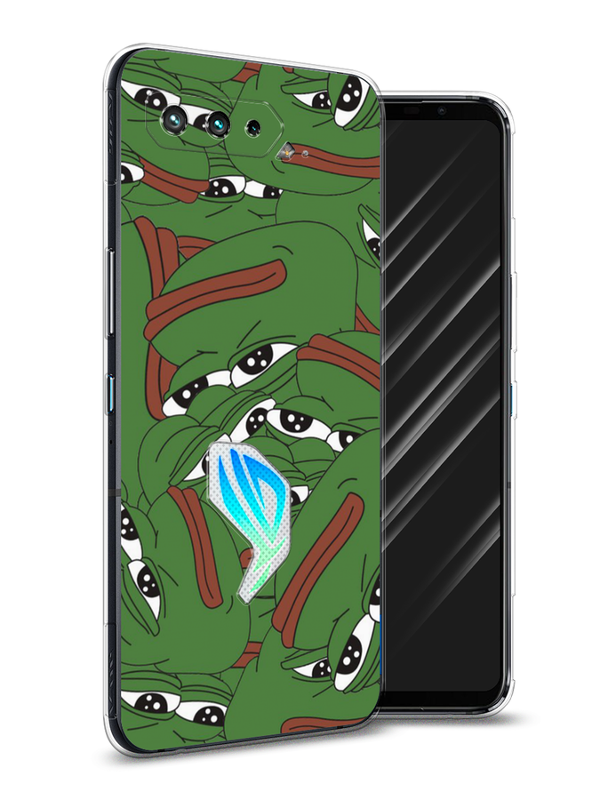 

Чехол Awog на Asus ROG Phone 5S "Печальный frog", Зеленый;белый, 44550-9