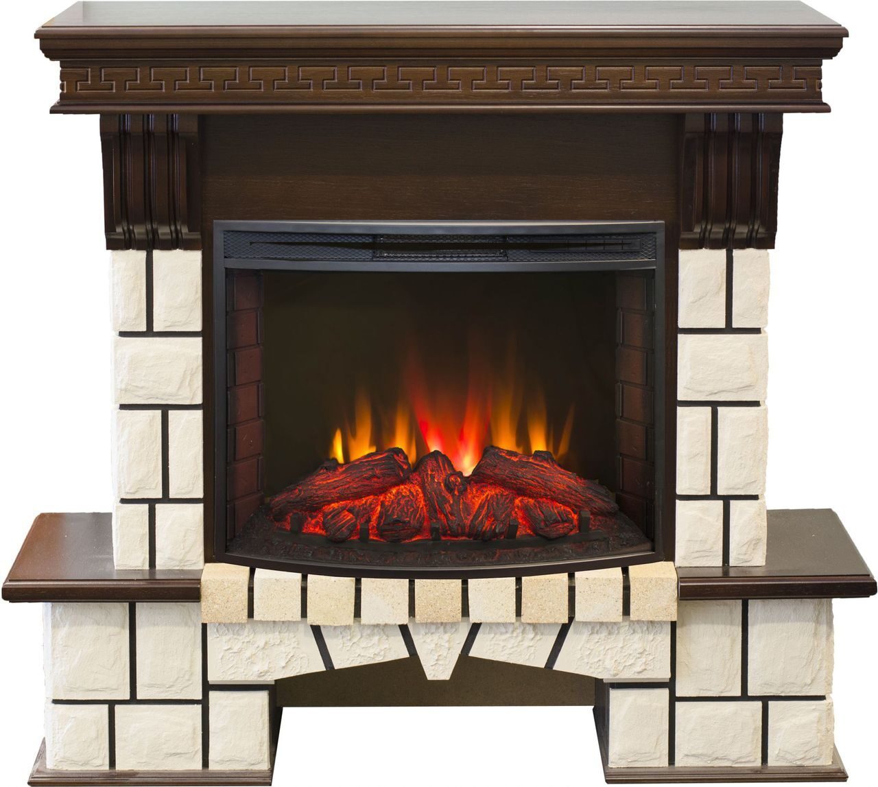 

Электрокамин Real Flame Stone 25 DN с очагом Evrika 25,5 LED