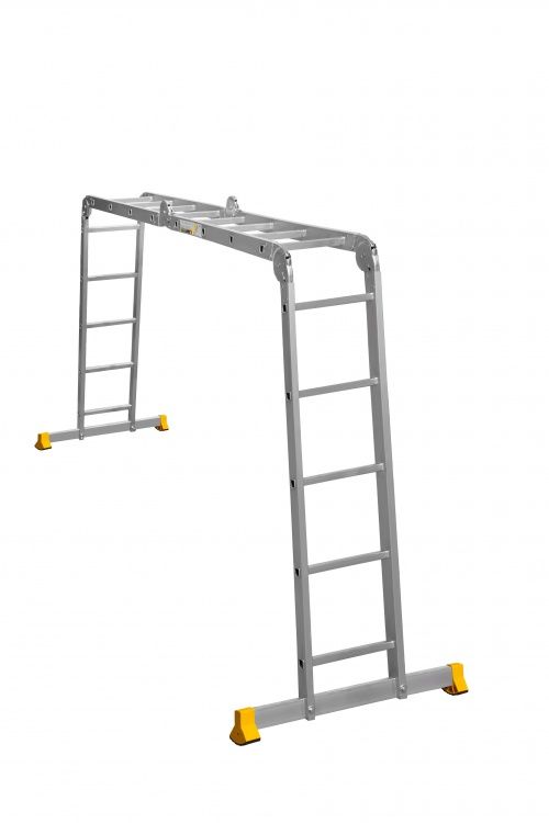 Лестница Алюмет 2x4+2x5 односекционная алюминиевая поворотная лестница алюмет