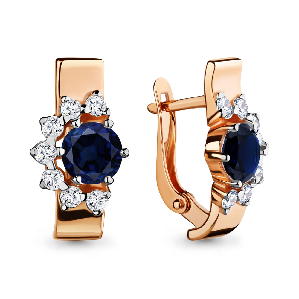 

Серьги из серебра с фианитом Aquamarine 45878Б_925_з, 45878Б_925_з