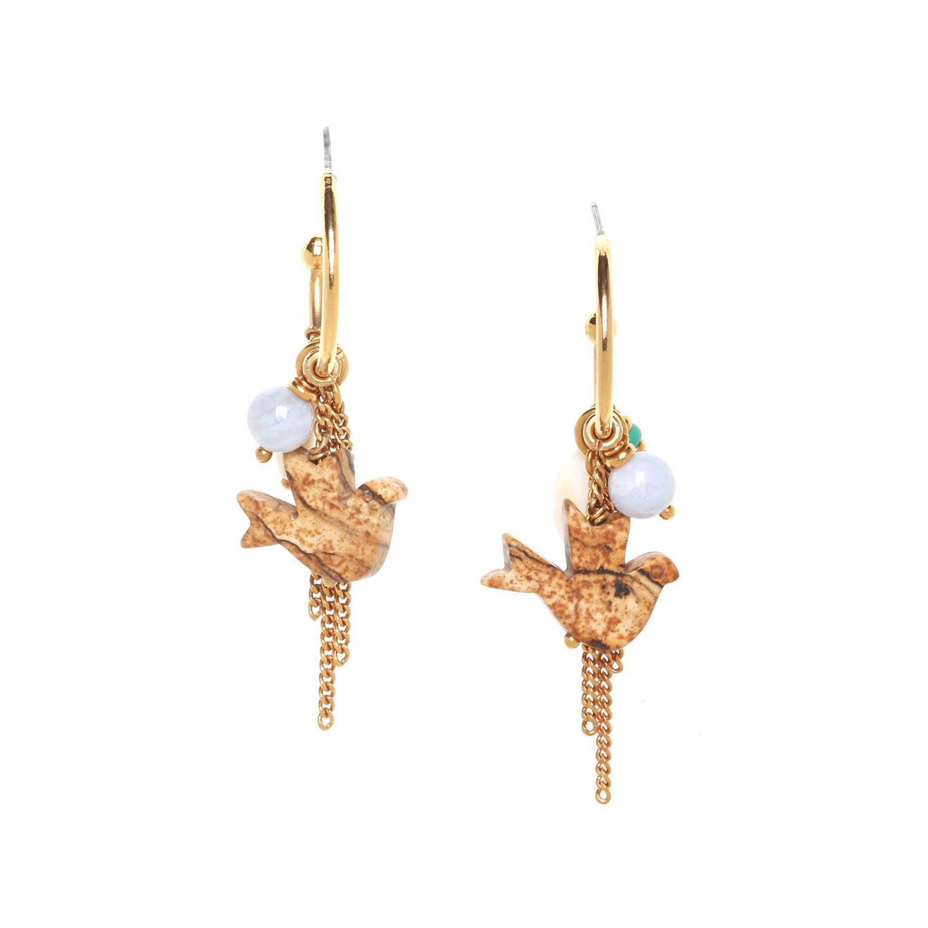 

Серьги из бижутерного сплава с яшмой/халцедоном Nature Bijoux NB21.1-12-75601, NB21.1-12-75601