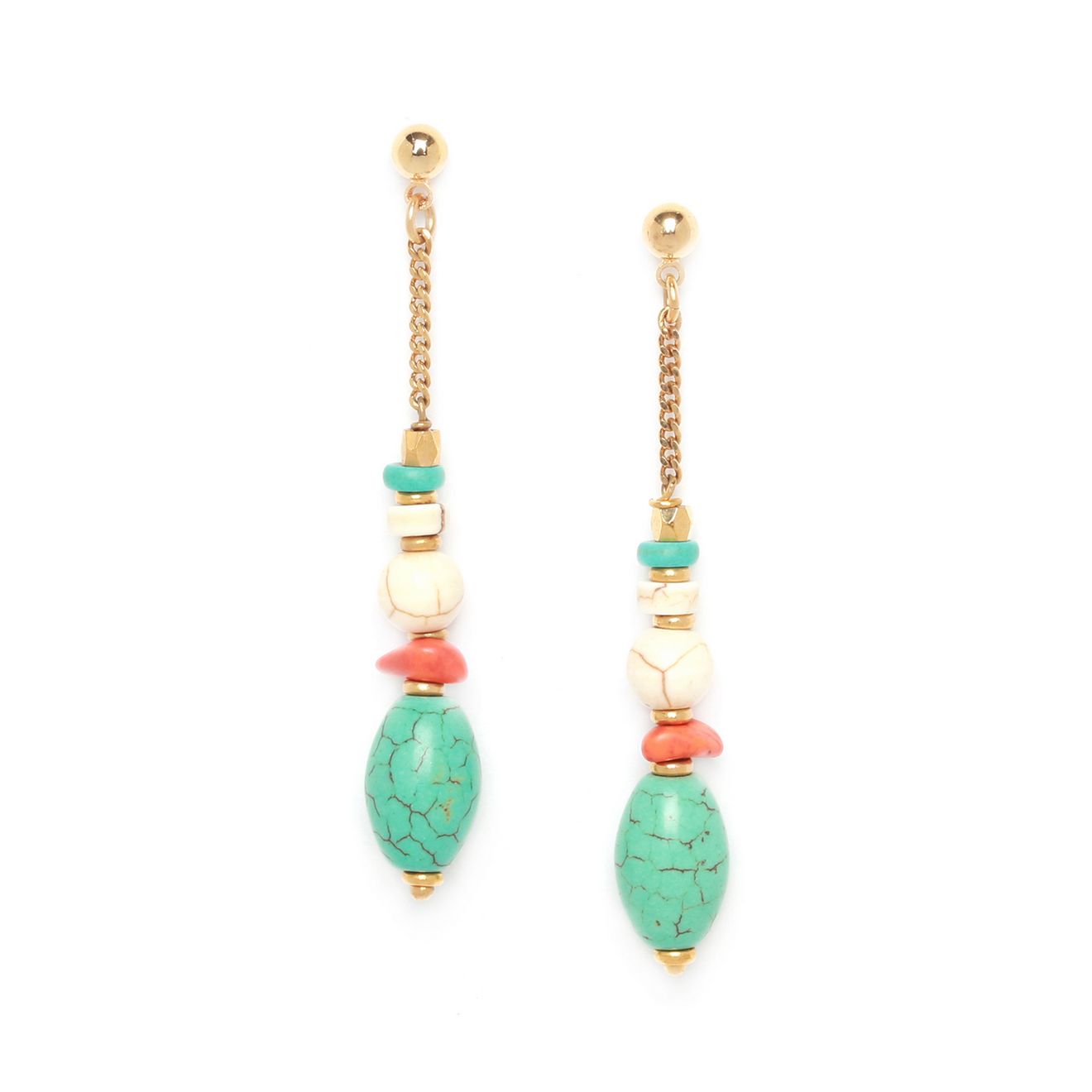 

Серьги из бижутерного сплава с бирюзой/агатом Nature Bijoux NB21.1-12-75602, NB21.1-12-75602