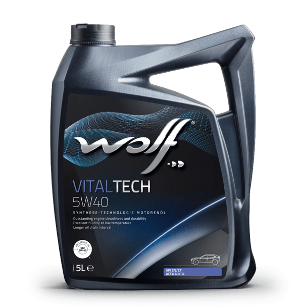 Wolf Моторное масло Синтетическое Vitaltech 5W40 Api Sn/Cf, Acea A3/B4 4л