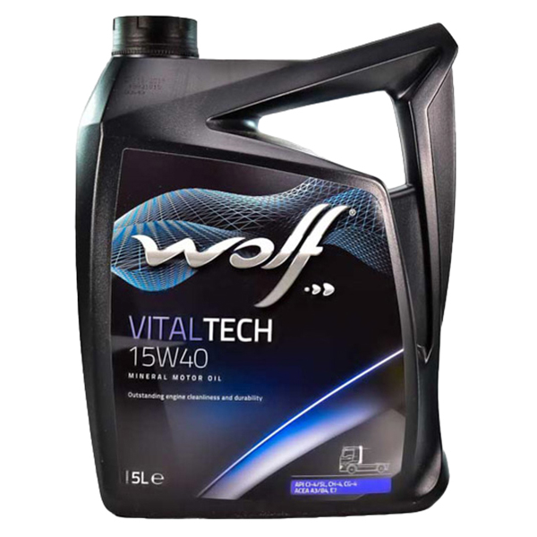 фото Wolf масло моторное синтетическое vitaltech 5w40 api sn/cf, acea a3/b4 5л