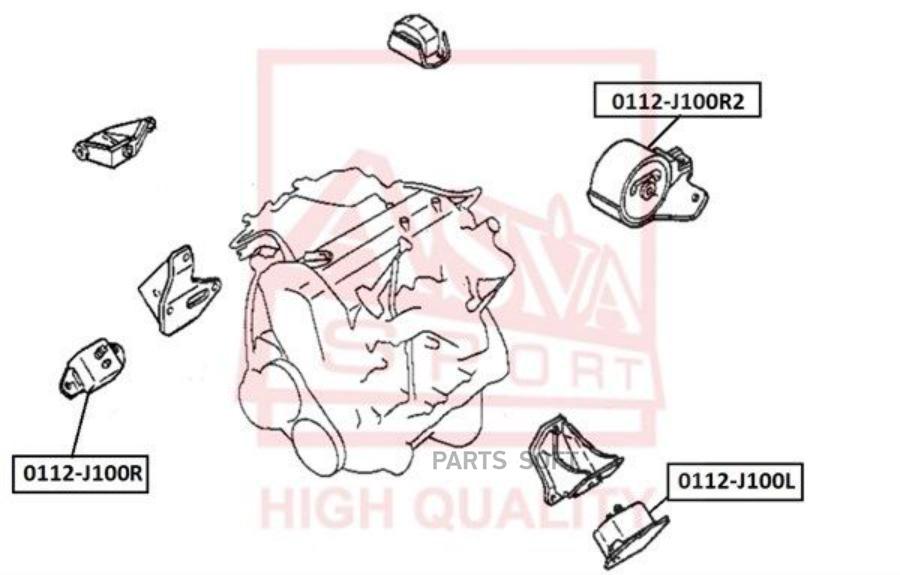 ASVA ПОДУШКА ДВИГАТЕЛЯ ЛЕВАЯ ASVA 0112J100L