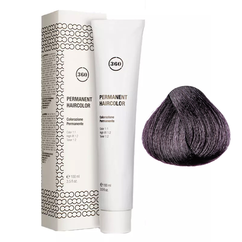 Краситель перманентный для волос 360 Hair Professional тон 4.2 фиолетовый шатен 100 мл