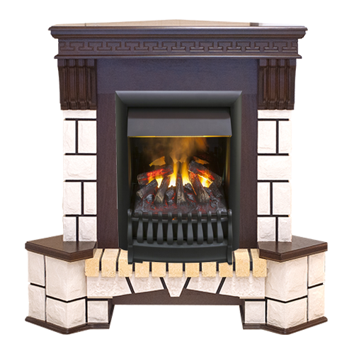 

Электрокамин Real Flame Stone Corner AO (угловой) с очагом 3D Oregan