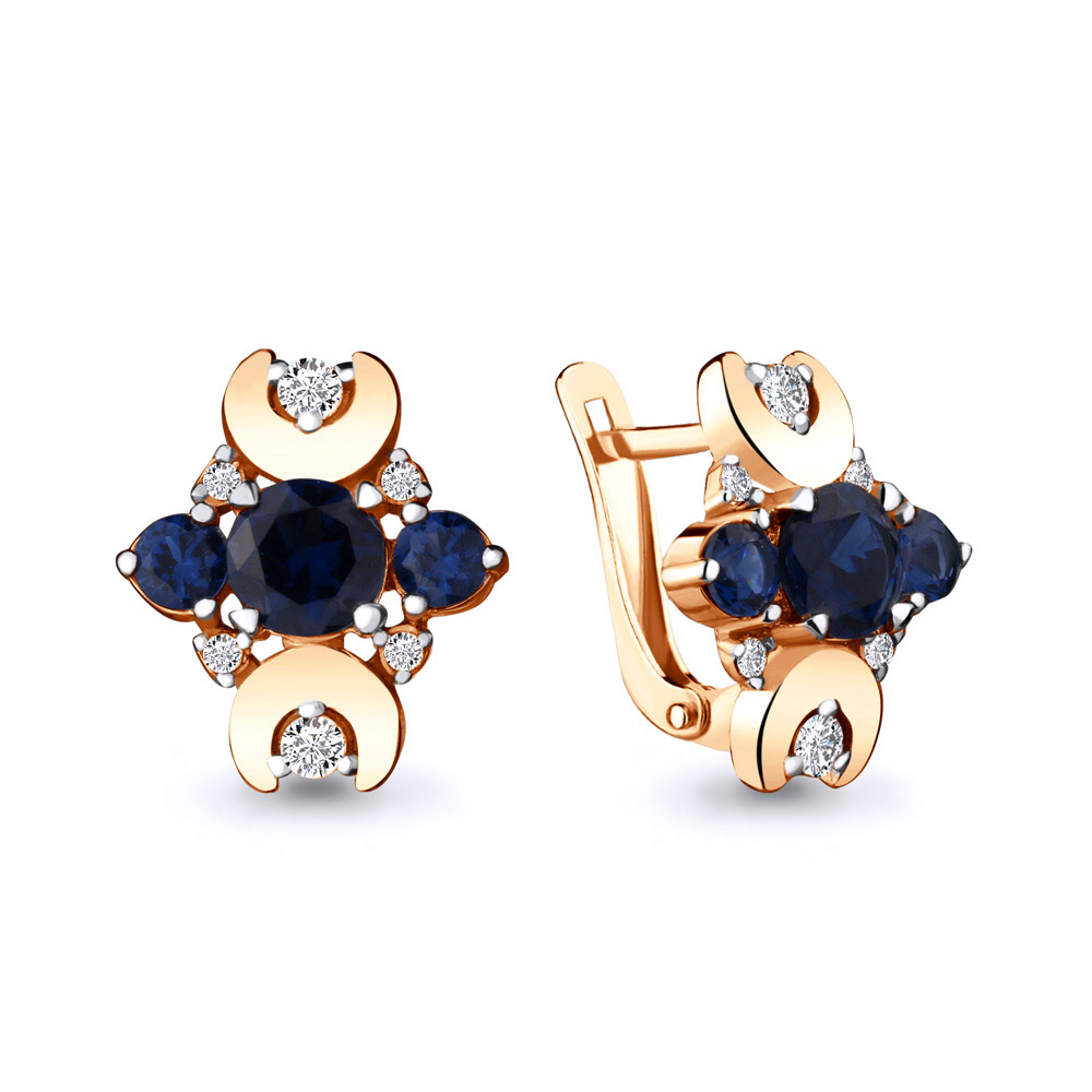 

Серьги из серебра с фианитом Aquamarine 45882Б_925_з, 45882Б_925_з