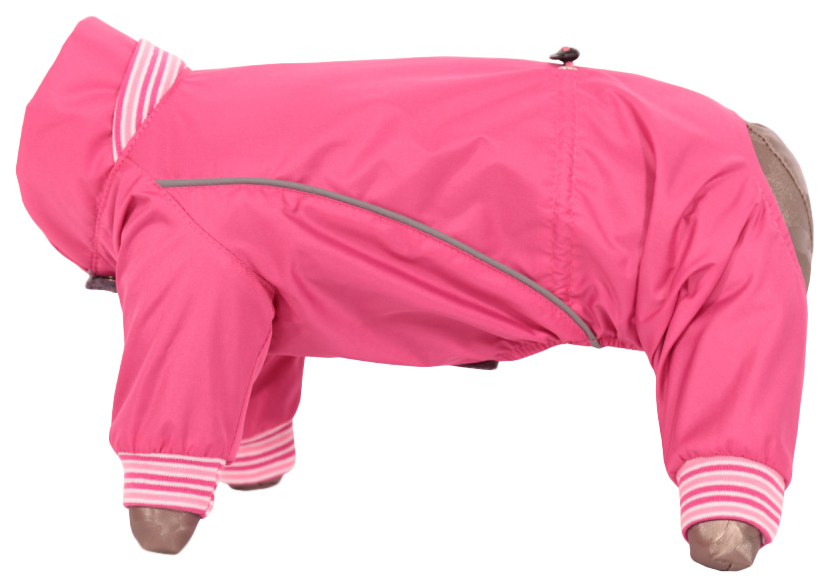Комбинезон для собак YORIKI Малиновый рассвет, унисекс, розовый, M, длина спины 24 см