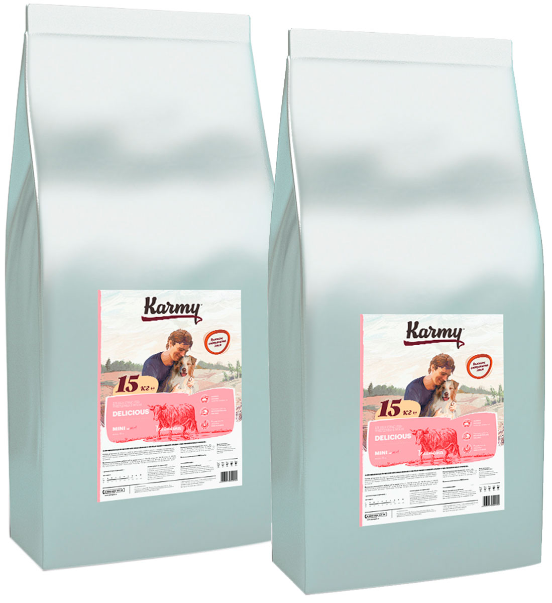 

KARMY KARMY DELICIOUS MINI для привередливых взрослых собак маленьких пород с телятиной (1