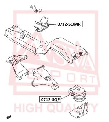 

ASVA ПОДУШКА ДВИГАТЕЛЯ ПЕРЕДНЯЯ ASVA 0712SQF