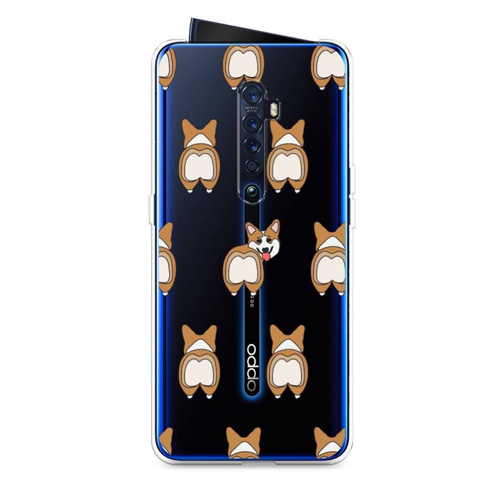 

Чехол Awog на Oppo Reno 2 "Милый корги фон", Разноцветный, 253550-2