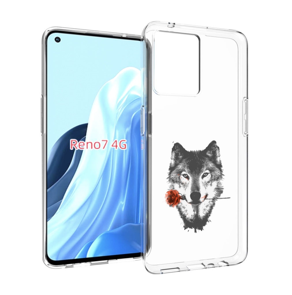 

Чехол MyPads волк с розой для OPPO RENO 7 4G, Прозрачный, Tocco