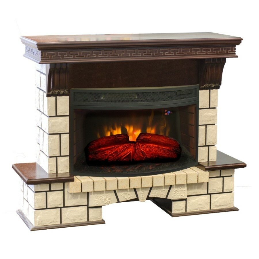 

Электрокамин Real Flame Stone New 33W AO с очагом Firespace 33W S IR