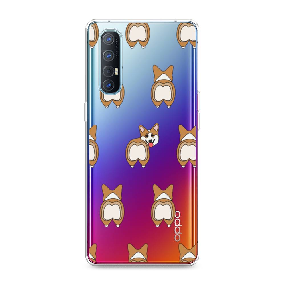 

Чехол Awog на Oppo Reno 3 Pro "Милый корги фон", Разноцветный, 252550-2