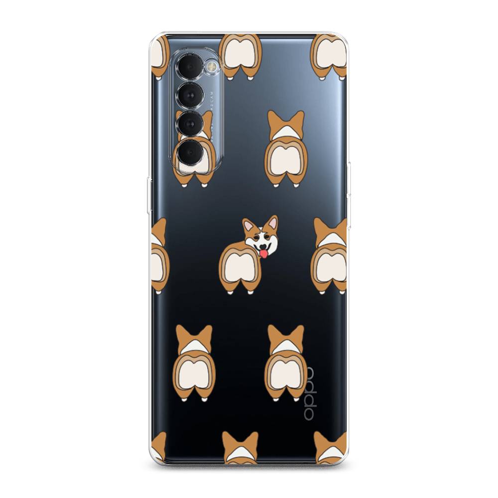 

Чехол Awog на Oppo Reno 4 Pro "Милый корги фон", Разноцветный, 258950-2
