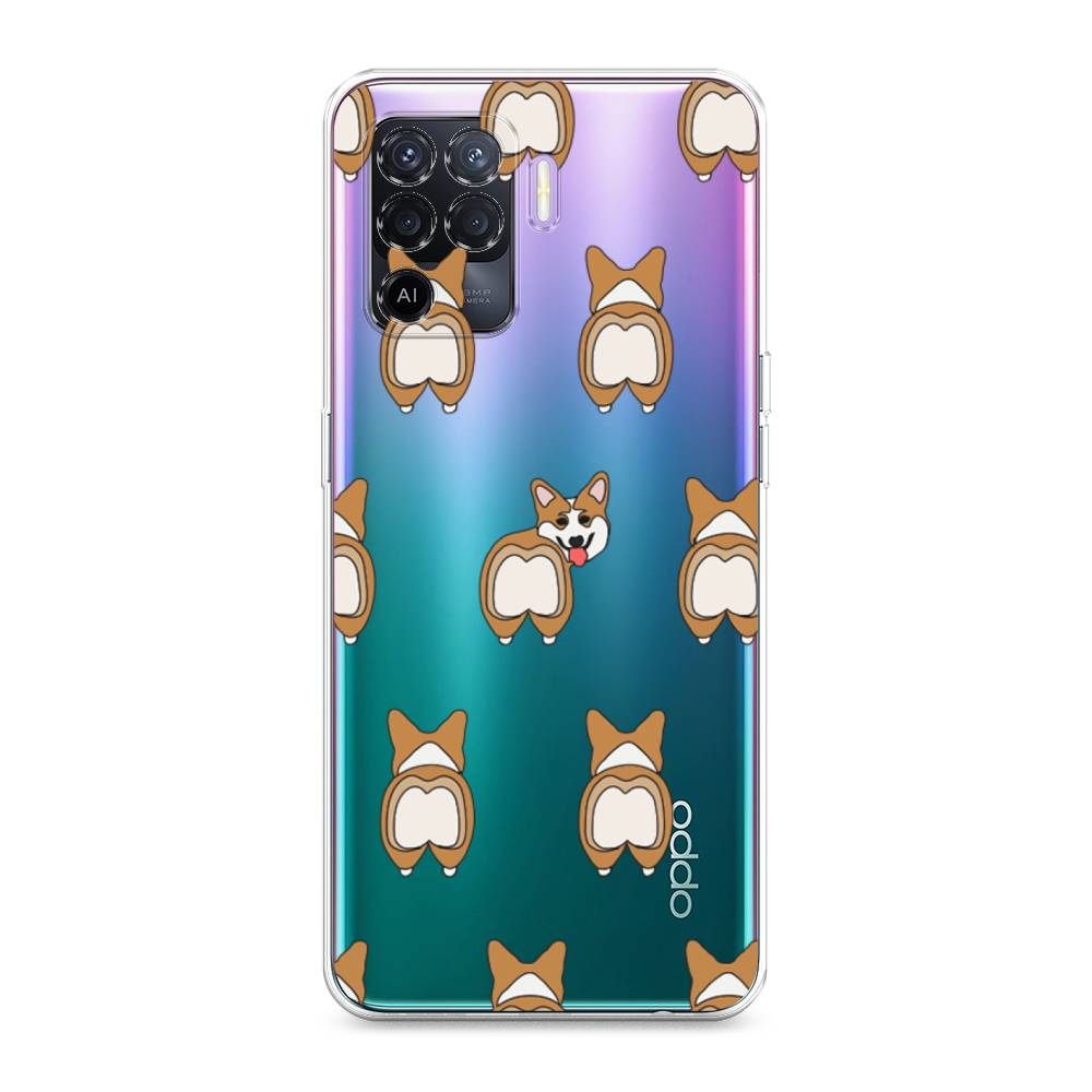 

Чехол Awog на Oppo Reno 5 Lite "Милый корги фон", Разноцветный, 255150-2