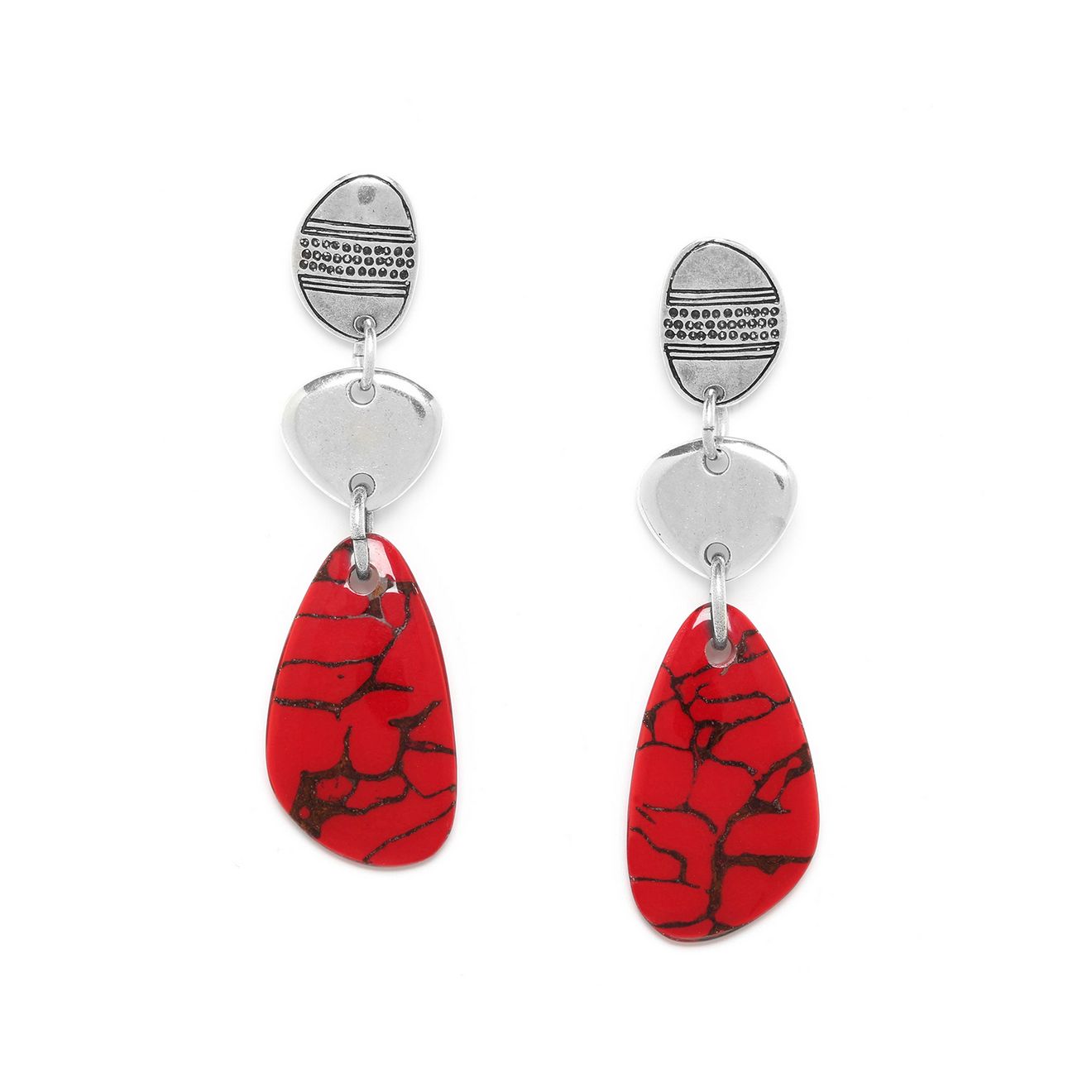 

Серьги из бижутерного сплава с термитником/смолой Nature Bijoux NB21.1-12-75442, NB21.1-12-75442