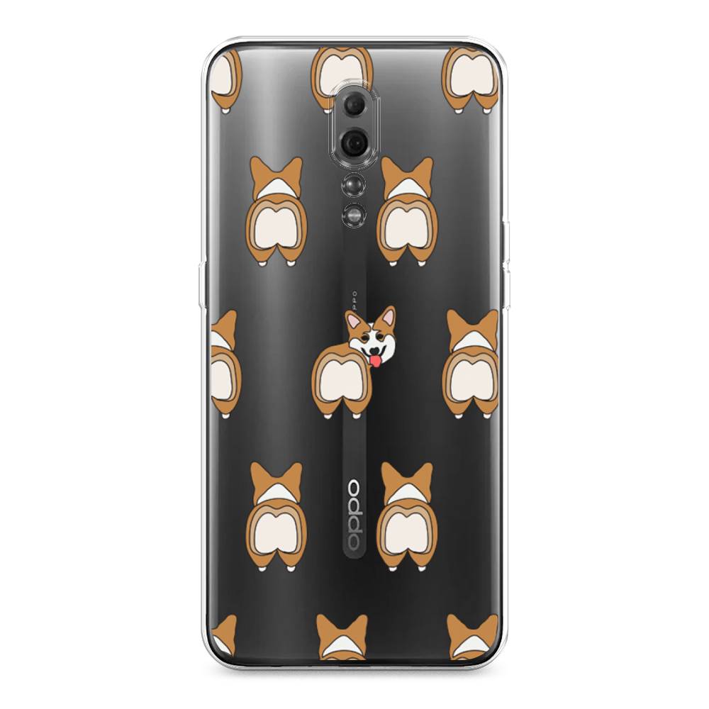 

Чехол Awog на Oppo Reno Z "Милый корги фон", Разноцветный, 250950-2