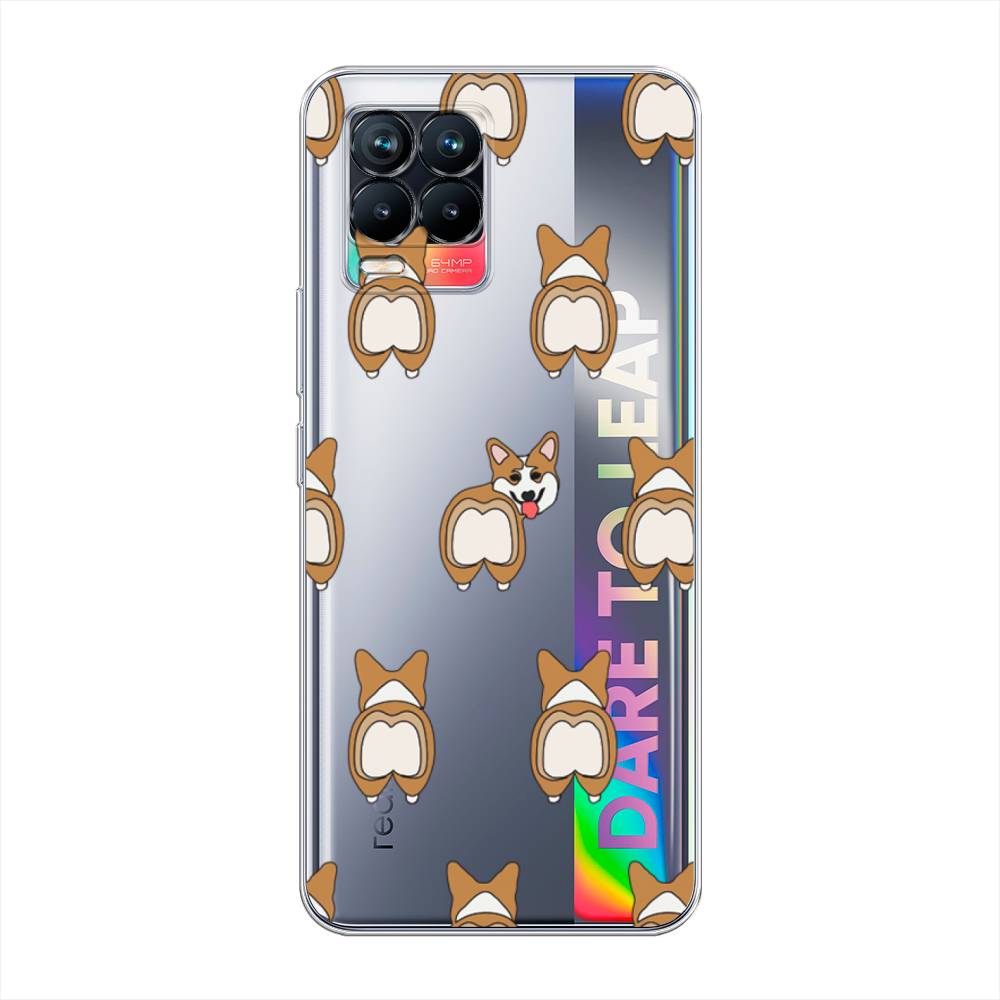 

Чехол Awog на Realme 8/8 Pro "Милый корги фон", Разноцветный, 255450-2