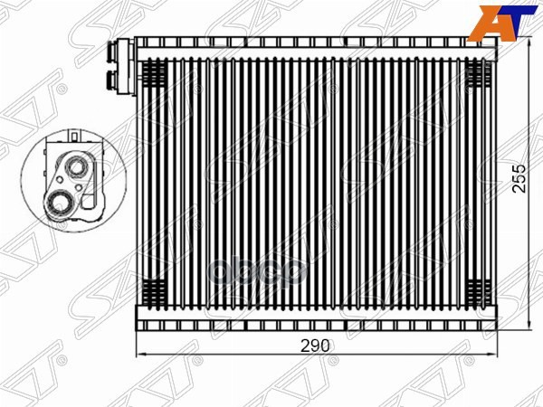 SAT Испаритель кондиционера TOYOTA LC PRADO 120 /HILUX/4RUNNER /FJ CRUISER /LEXUS GX470 02