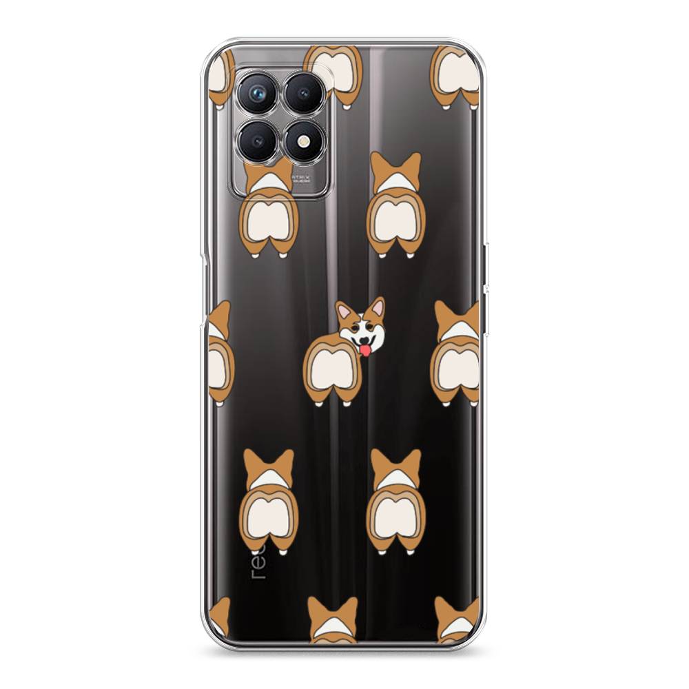 

Чехол Awog на Realme 8i "Милый корги фон", Разноцветный, 257350-2