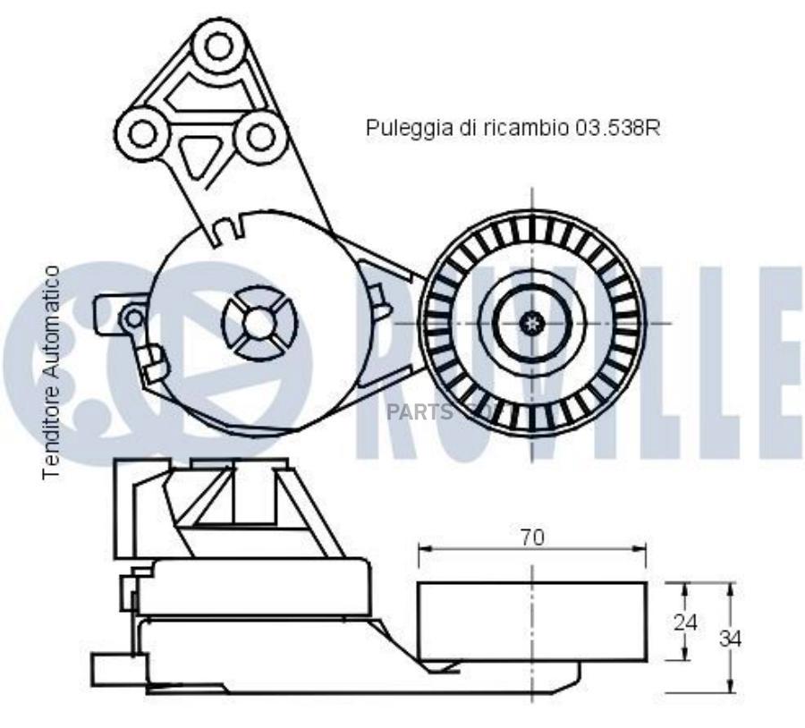 

Ролик руч.ремня AUDI/VW/SKODA Ruville 540562