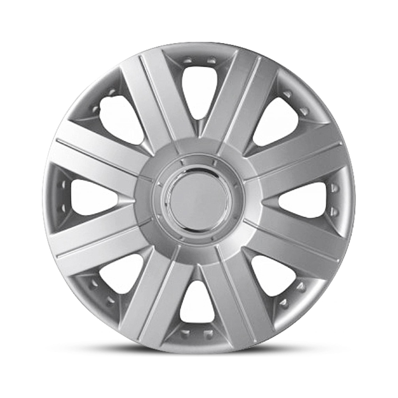 WC-2020 SILVER (15) колпаки на колёса PP пластик, регул. обод, металлик, 15''/370мм, к-т 4
