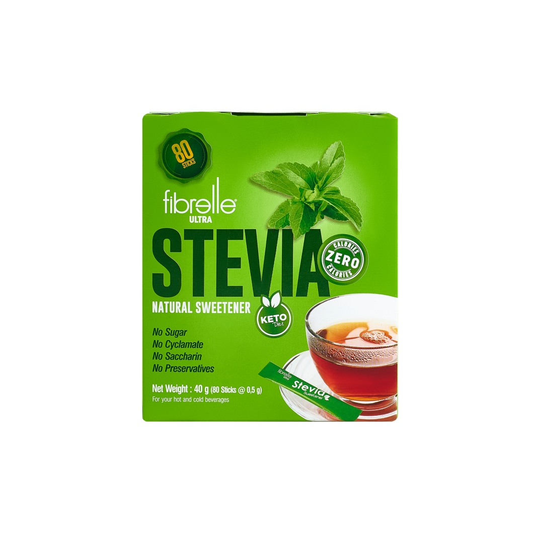 Сахарозаменитель Fibrelle Ultra Stevia стевия, 80 шт по 0,5 г