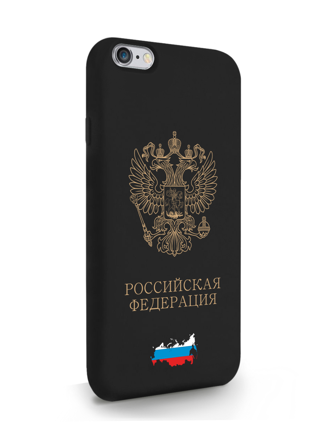 

Чехол SignumCase для iPhone 6/6s Золотой Герб России, черный, Золотистый;черный