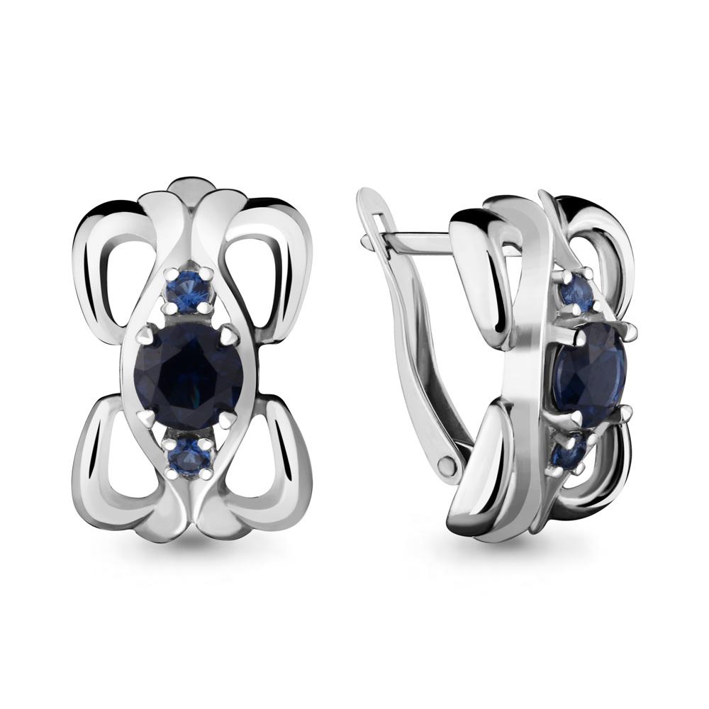 

Серьги из серебра с сапфиром Aquamarine 45886Н_925_р, 45886Н_925_р