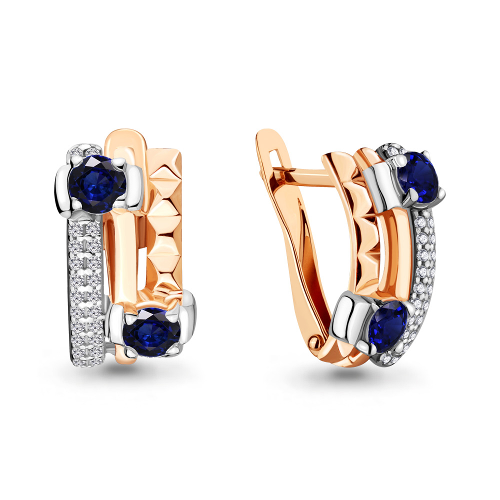 

Серьги из серебра с фианитом Aquamarine 45890Б_925_з, 45890Б_925_з
