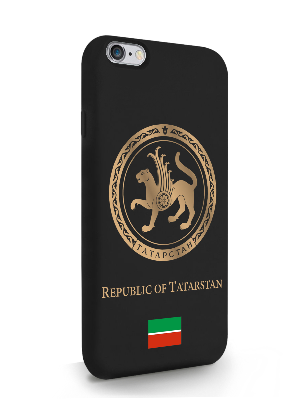 

Чехол SignumCase для iPhone 6/6s Золотой Герб Татарстана, черный, Золотистый;черный