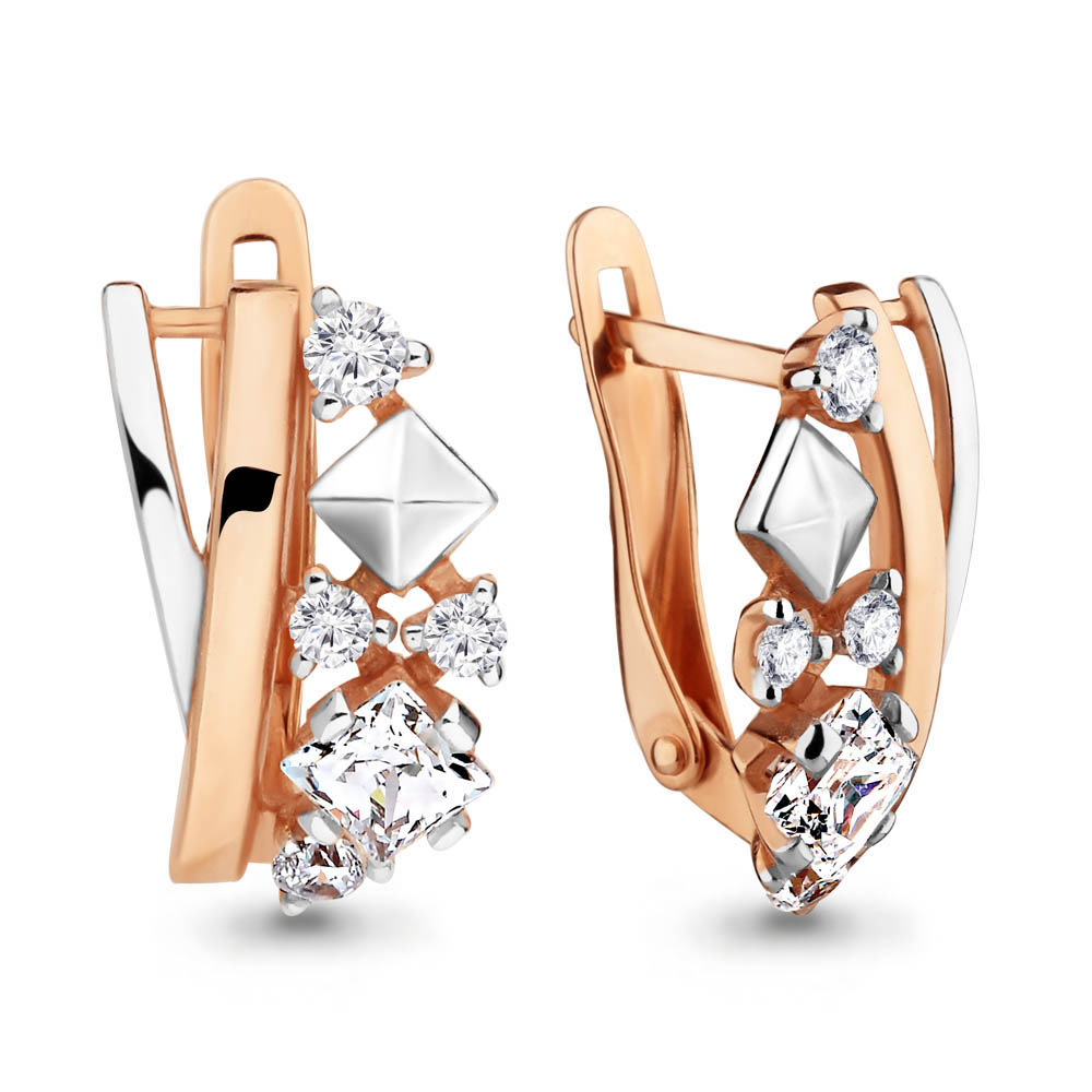 

Серьги из серебра с фианитом Aquamarine 45916А_925_з, 45916А_925_з