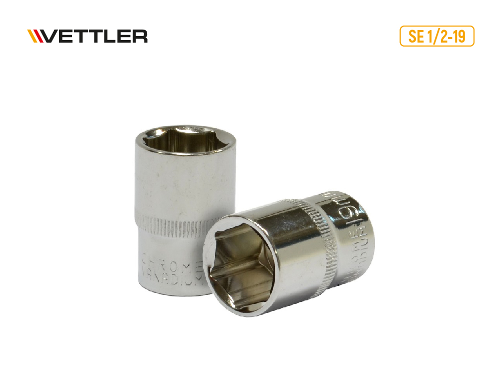 

Головка 6-гранная глубокая 1/2DR 19 мм (VETTLER)