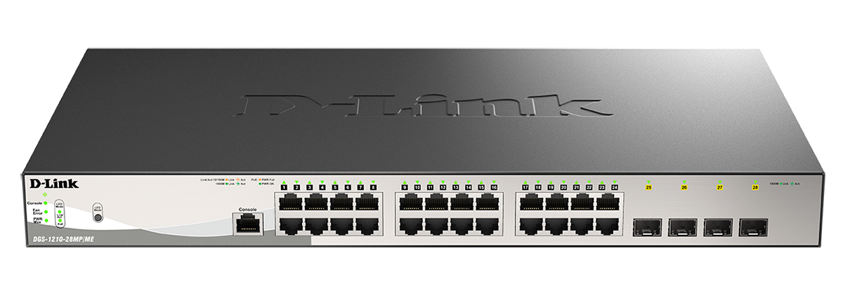 

Коммутатор D-Link DGS-1210-28MP/ME/B2A черный, DGS-1210-28MP/ME/B2A