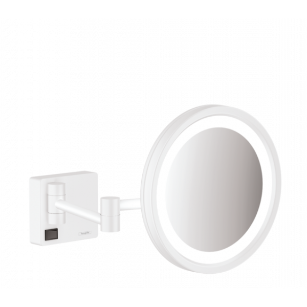 Косметическое зеркало с подсветкой AddStoris Hansgrohe 41790700, белый матовый