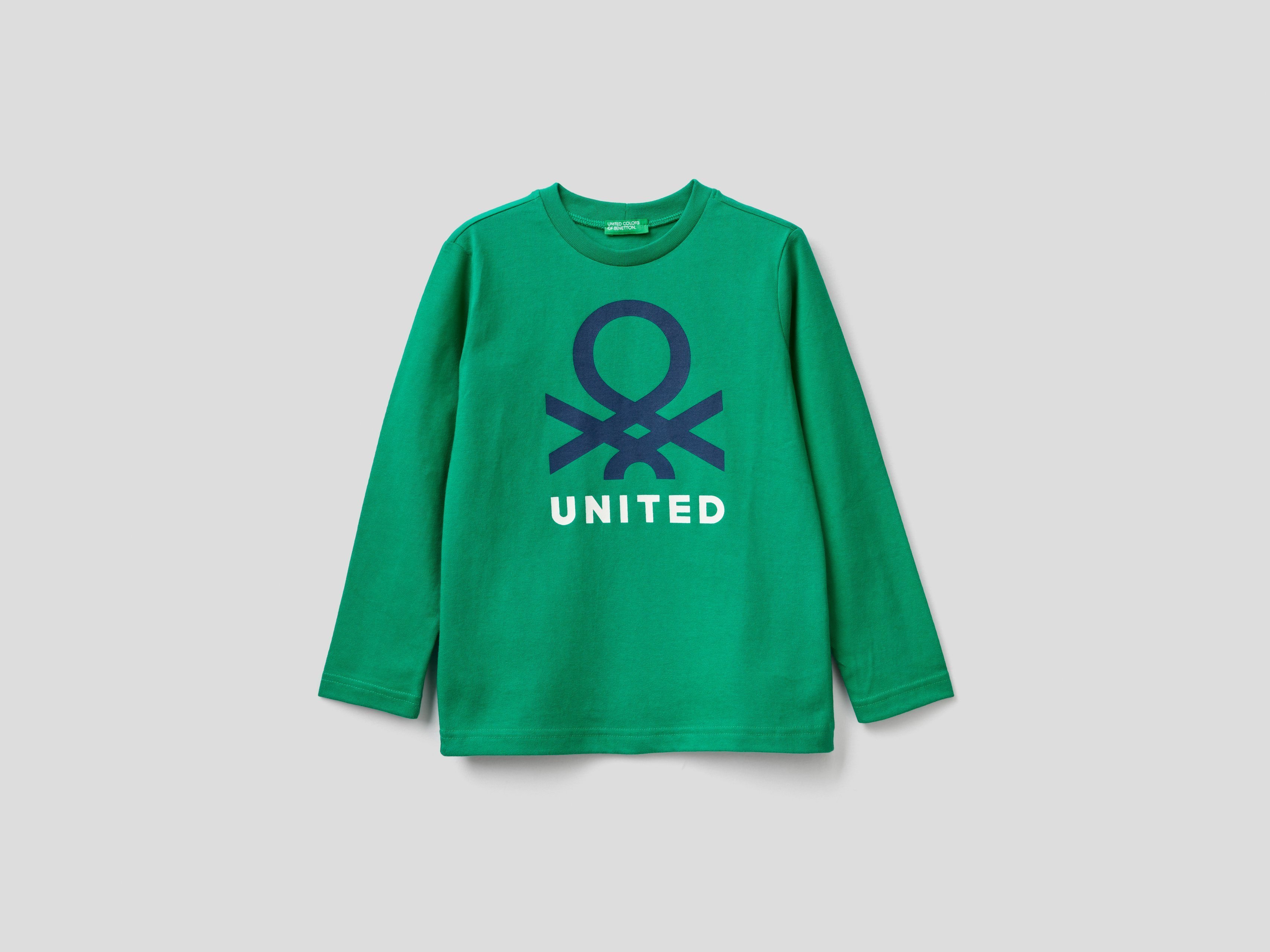 фото Лонгслив для мальчиков benetton цв. зеленый р.158 united colors of benetton