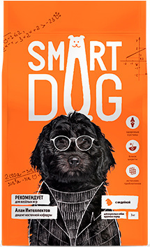 фото Сухой корм для собак smart dog для крупных пород с индейкой, 3 кг