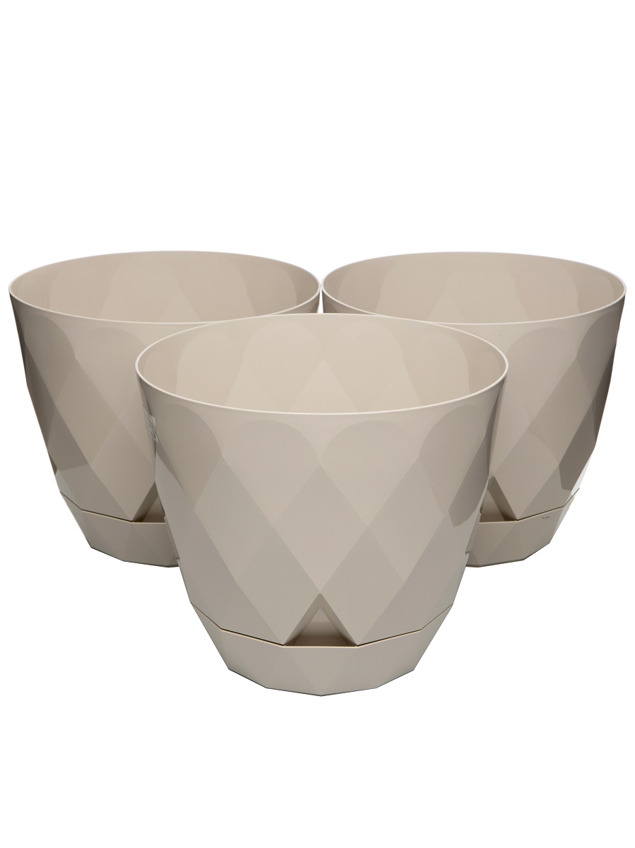

Горшок для цветов Navako Rico 15L Beige, 3 штуки., Бежевый, Rico 15L Beige (3 штуки)