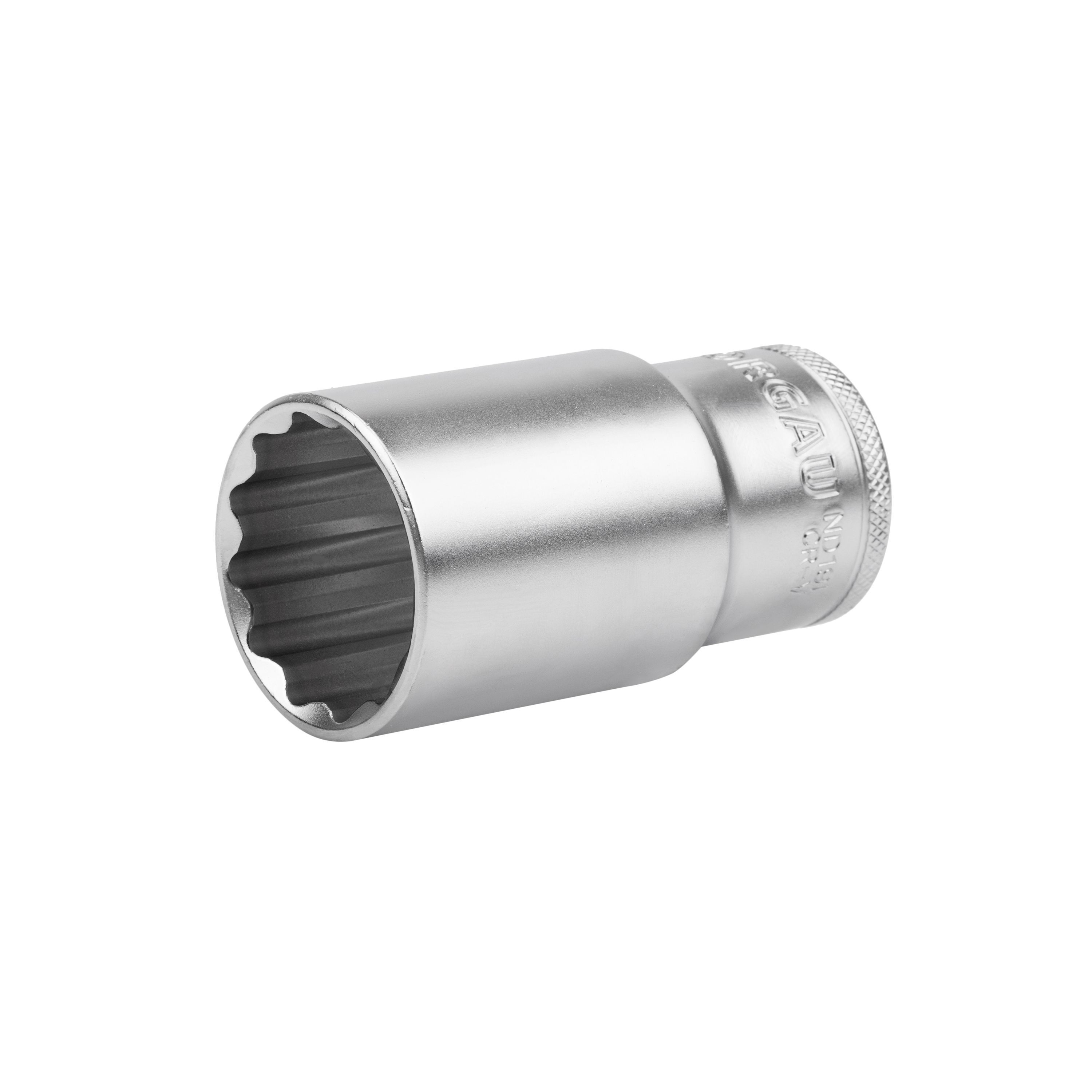 

Головка NORGAU Industrial 12-гранная 32 мм торцевая удлиненная с шариковой фиксацией, 1/2", SHD-209-854