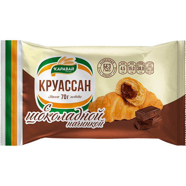 

Круассан с шоколадной начинкой 70 г