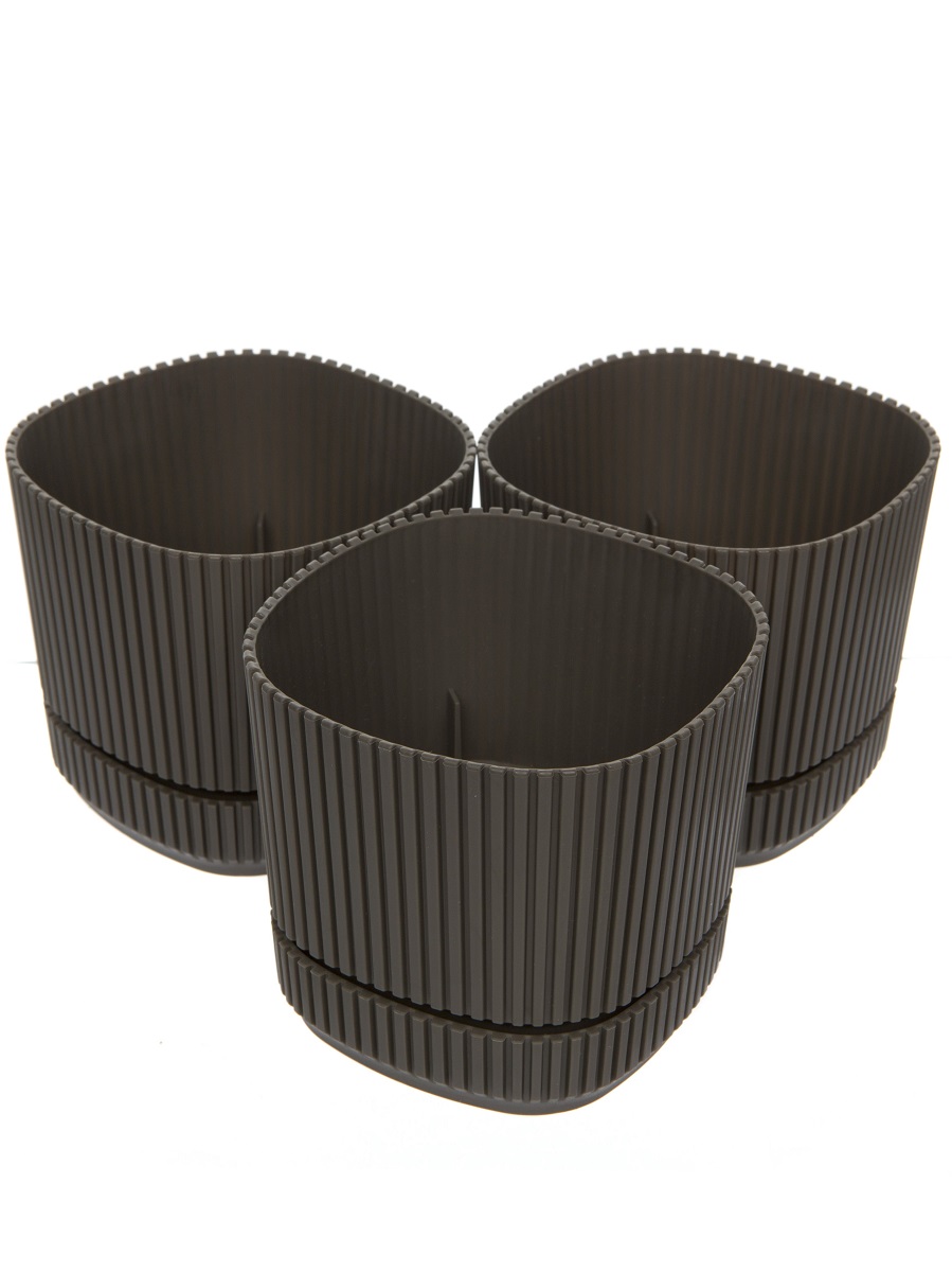 

Горшок для цветов Navako Milo 0.6L Brown, 3 штуки., Коричневый, Milo 0.6L Brown (3 штуки)